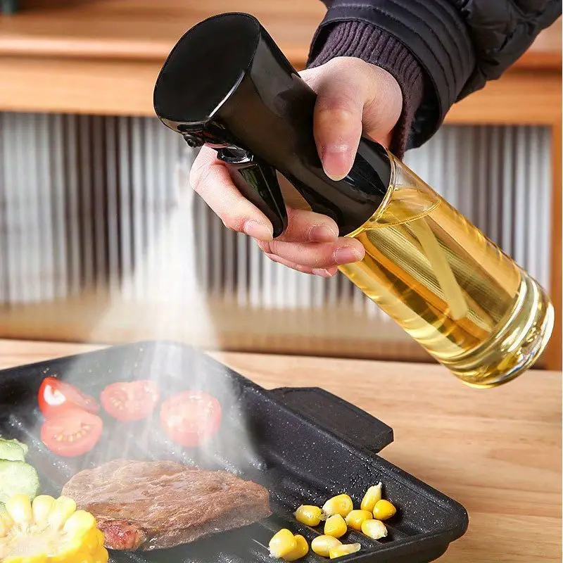 Glass Oil Spray Bottle, Barbecue Picnic Tools, Vinegar Soy Sauce Sprayer Containers, Kitchen Cooking Olive Oil Dispenser, Edible Oil Jar, For Air Fryer, Salad, Baking, Grilling, Frying