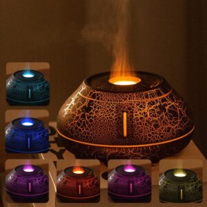 Colourful Simulated Flame Humidifier, Flame Diffuser, Humidifier & Air Purifier, Colourful Flame Light, Essential Oil Diffuser, Home Fragrance Machine, Desktop Humidifier