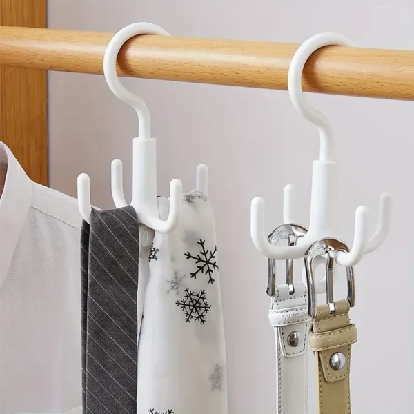 Multifunctional Rotating Clothes Hook, Scarf Tie Belt Hanger, Coat Hanger, Scarf Storage Rack