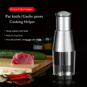 Pressed Garlic Chopper, Stainless Steel Garlic Press: Effortless Mincing, Crushing & Mashing