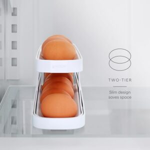 Automatic Scrolling Egg Rack Holder, Refrigerator Egg Dispenser, Egg trays, Plastic Egg Tray Holder, For Kitchen Refrigerator