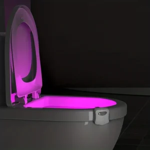 Toilet Night Light Motion Sensor,  8 Colours, LED Nightlight, Bathroom Decor, Bathroom accessories, Automatic.