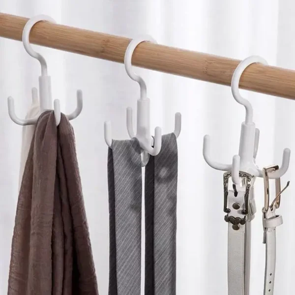 Multifunctional Rotating Clothes Hook, Scarf Tie Belt Hanger, Coat Hanger, Scarf Storage Rack