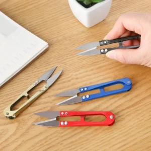 Household Colourful Small Scissors, Tailor Spring U-shaped Thread Head Scissors, Small Pliers Scissors, Yarn Scissors, Sewing Scissors, Small Colourful Iron Scissors