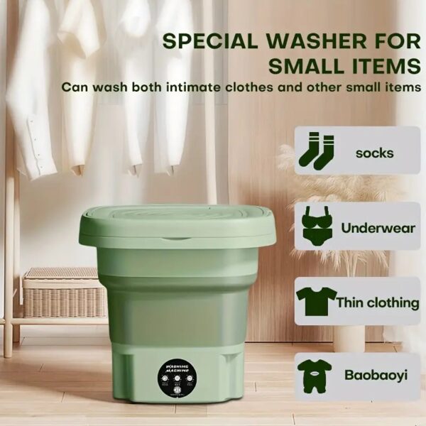 Folding Mini Washing Machine, Mini Washer,11L Upgraded Large Capacity Foldable Washer, Deep Cleaning Of Underwear, Baby Clothes And Other Small Clothes, Travel Laundry