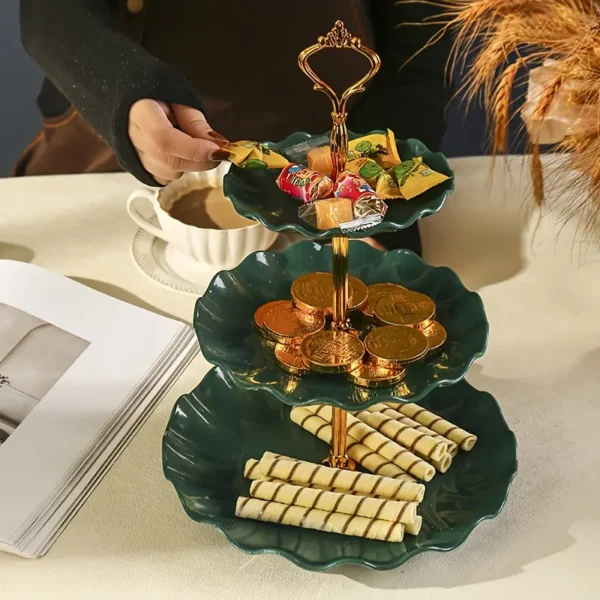 Three-Tier Candy Tray, Fruit Tray, Cake Stand, Serving Platter, Three Layer Tray, Modern Serving Ware, Candy Plates