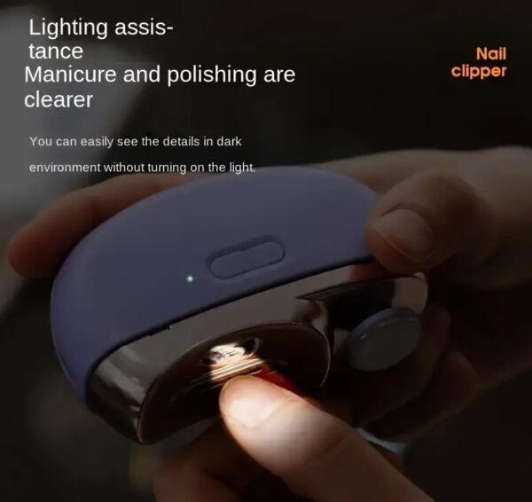 Electric Nail Clipper, Anti-Pinch Technology, Nail Polishing, Illumination, Grinding Function, All Ages, Portable, Long Battery Life, Nail Clippers