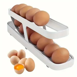 Automatic Scrolling Egg Rack Holder, Refrigerator Egg Dispenser, Egg trays, Plastic Egg Tray Holder, For Kitchen Refrigerator