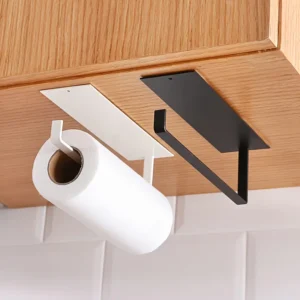 Hanging Paper Towel Holder, Punching-free Hanging Roll Paper Holder, Multifunctional Wall-mounted Towel Storage Rack